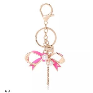 Juicy Couture pink bow keychain bag charm